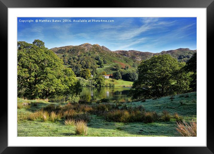 Loughrigg Tarn House Framed Mounted Print by Matthew Bates