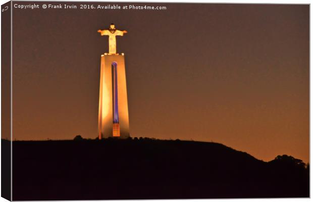Statue of Christ the Redeemer in Lisbon Canvas Print by Frank Irwin