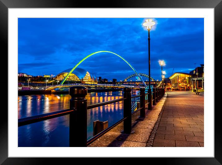 The Banks of the Tyne Framed Mounted Print by Naylor's Photography