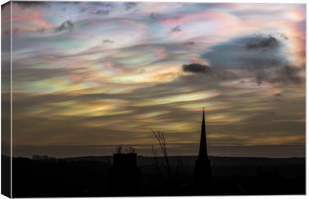Durham nacreous clouds Canvas Print by keith franklin