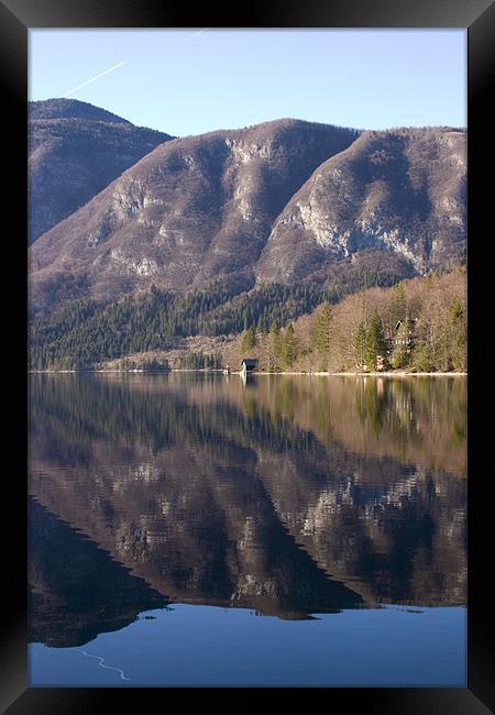 View across Bohinj Lake in Spring, Slovenia. Framed Print by Ian Middleton
