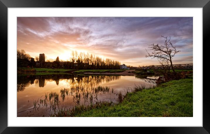 Dawn On The Stour Framed Mounted Print by Ian Merton