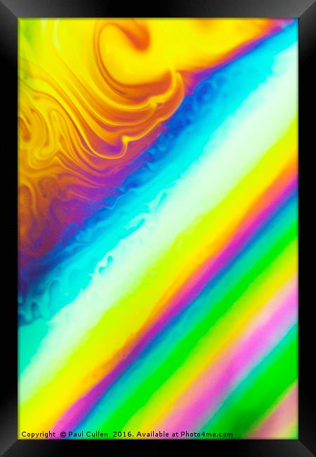 Abstract colours Framed Print by Paul Cullen