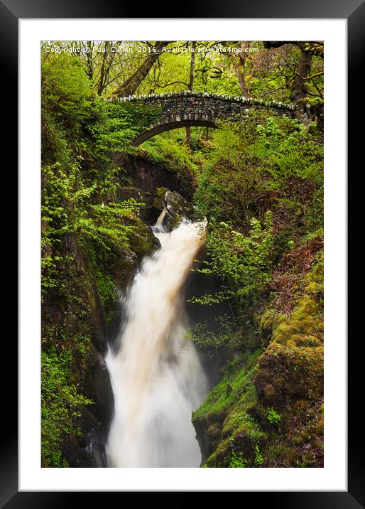 Waterfall Aira Force Framed Mounted Print by Paul Cullen