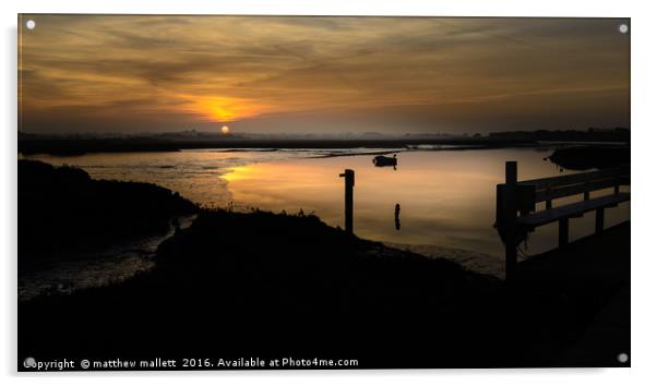 Swallows And Amazons At Sunset  Acrylic by matthew  mallett