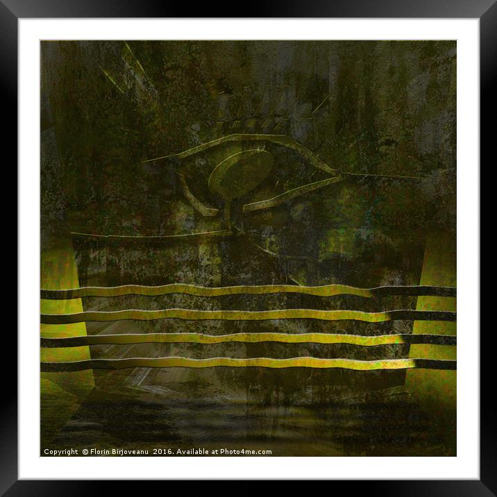 Rusted Tales Yellow Framed Mounted Print by Florin Birjoveanu
