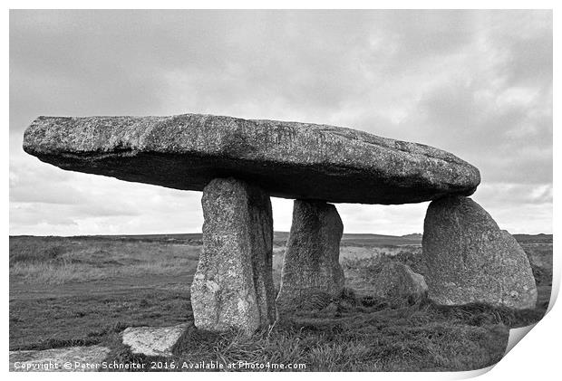 Lanyon Quoit, Cornwall, England Print by Peter Schneiter