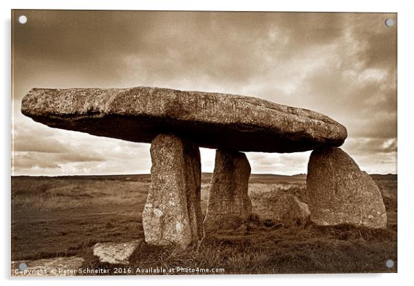 Lanyon Quoit, Cornwall, England Acrylic by Peter Schneiter