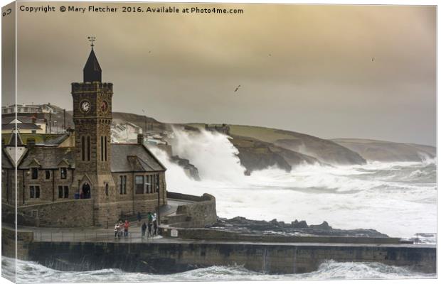 Porthleven, Cornwall Canvas Print by Mary Fletcher