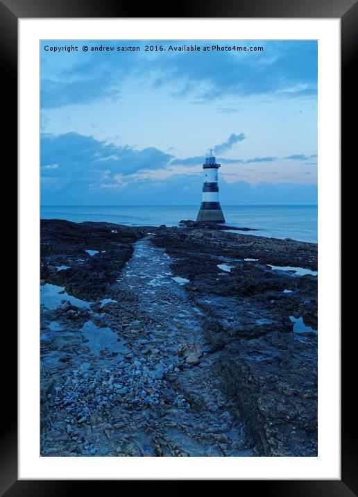 LIGHT HOUSE PATH Framed Mounted Print by andrew saxton