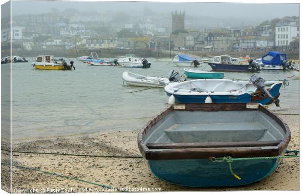 St Ives Boats Canvas Print by Peter Towle