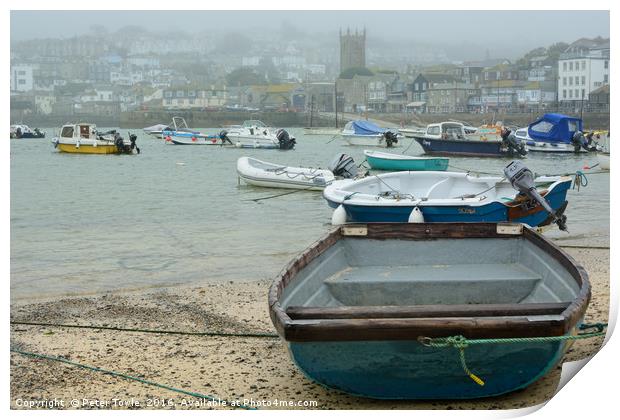 St Ives Boats Print by Peter Towle