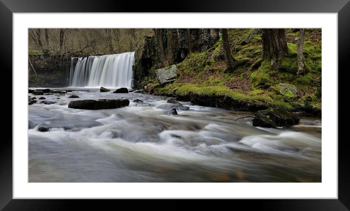 Pontneddfechan Waterfall Framed Mounted Print by Kevin OBrian