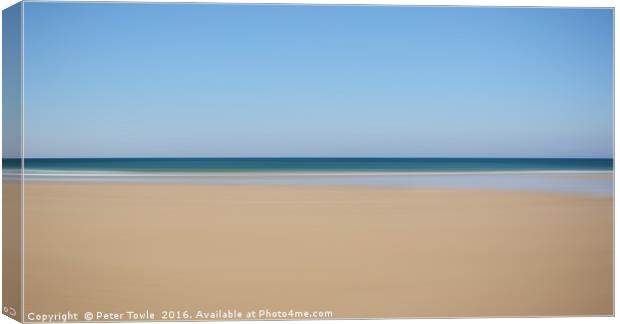 Beach Tranquility  Canvas Print by Peter Towle