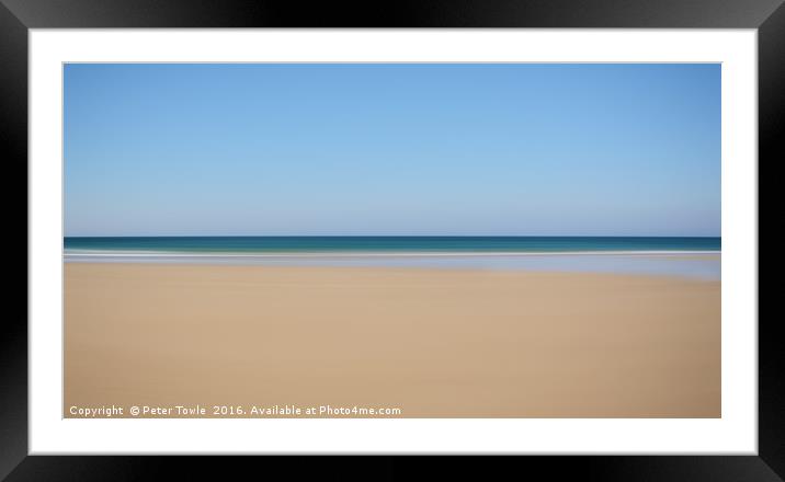 Beach Tranquility  Framed Mounted Print by Peter Towle