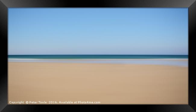 Beach Tranquility  Framed Print by Peter Towle