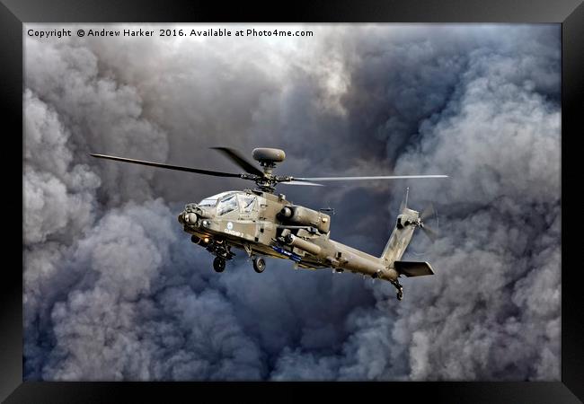 AgustaWestland Apache AH1 Helicopter Framed Print by Andrew Harker