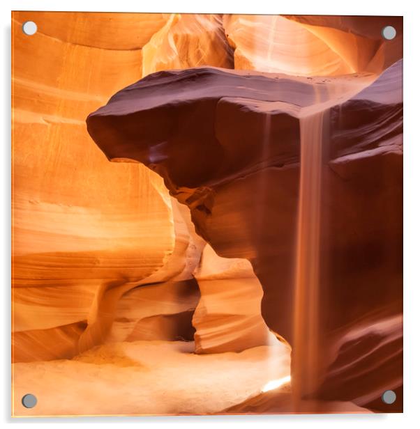 Antelope Canyon Pouring Sand Acrylic by Melanie Viola