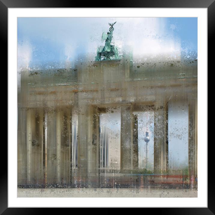 City-Art BERLIN Brandenburg Gate Framed Mounted Print by Melanie Viola