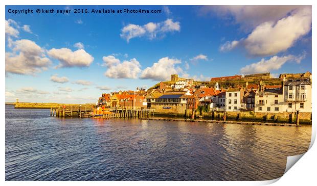 Whitby Harbour Print by keith sayer