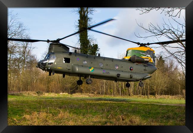 27 Squadron Chinook Nellie Framed Print by Oxon Images