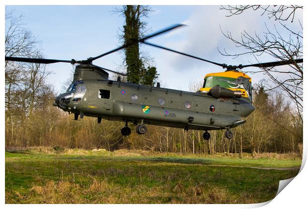 27 Squadron Chinook Nellie Print by Oxon Images