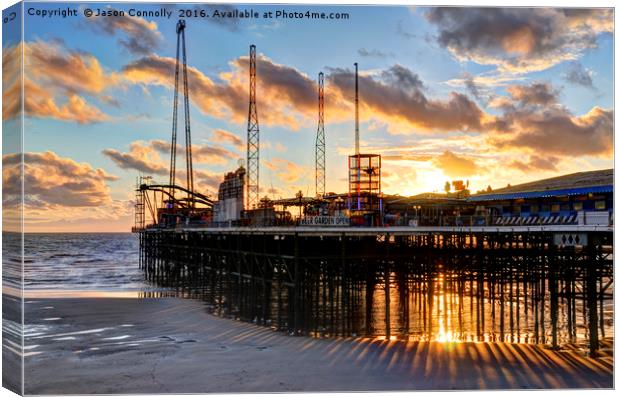 South Pier Sunset Canvas Print by Jason Connolly