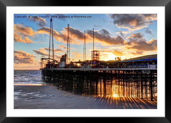 South Pier Sunset Framed Mounted Print by Jason Connolly