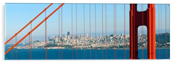 Golden Gate Bridge Panoramic Acrylic by Melanie Viola