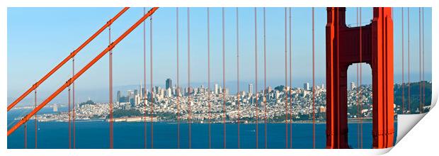 Golden Gate Bridge Panoramic Print by Melanie Viola