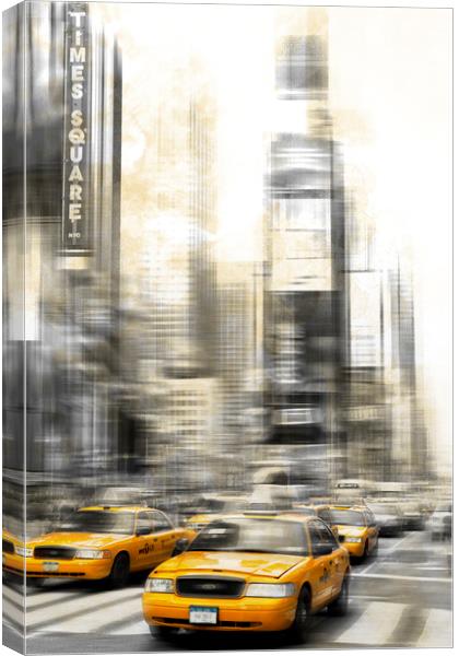 City-Art TIMES SQUARE Canvas Print by Melanie Viola