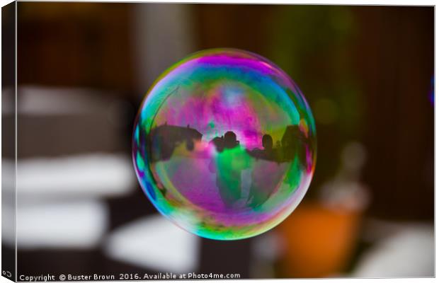 Blowing Bubbles Canvas Print by Buster Brown