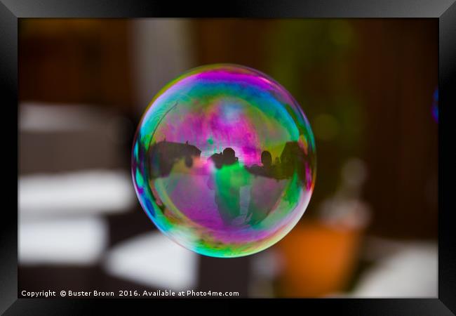 Blowing Bubbles Framed Print by Buster Brown