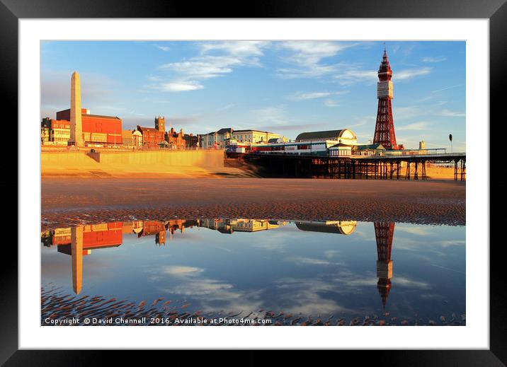 Blackpool Tower Reflection  Framed Mounted Print by David Chennell