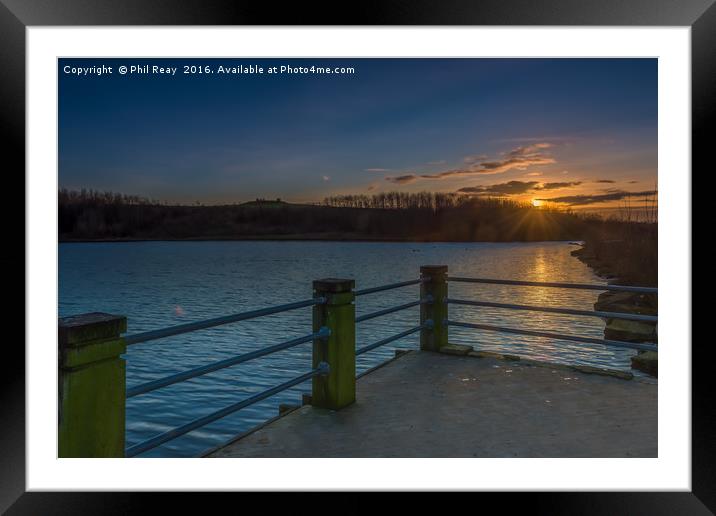 Sunset at Herrington Framed Mounted Print by Phil Reay