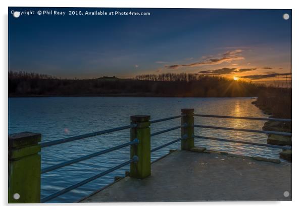 Sunset at Herrington Acrylic by Phil Reay