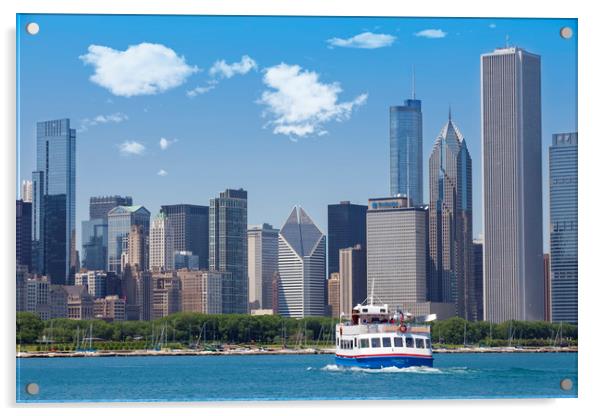 CHICAGO Skyline Acrylic by Melanie Viola