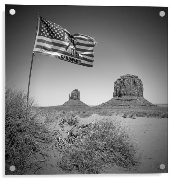 Monument Valley USA bw Acrylic by Melanie Viola