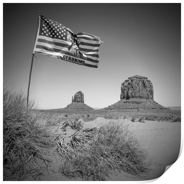 Monument Valley USA bw Print by Melanie Viola