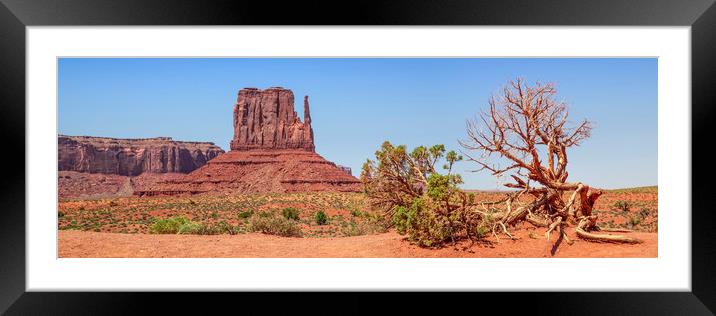 Monument Valley Panoramic View Framed Mounted Print by Melanie Viola