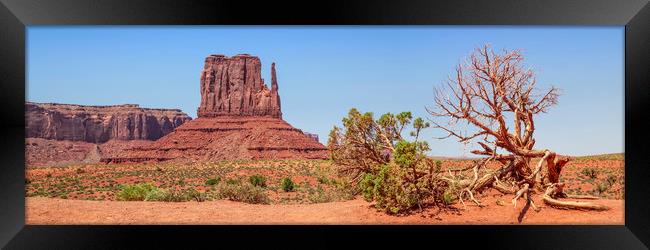 Monument Valley Panoramic View Framed Print by Melanie Viola