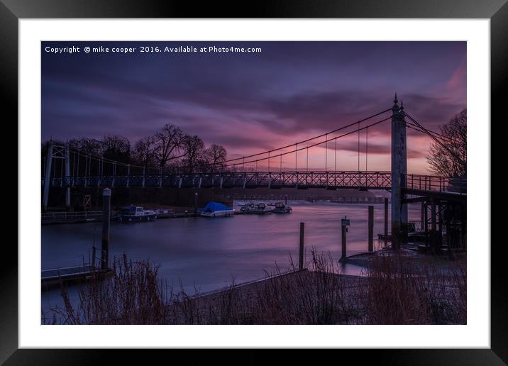 first light over the thames Framed Mounted Print by mike cooper