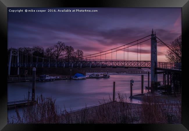 first light over the thames Framed Print by mike cooper