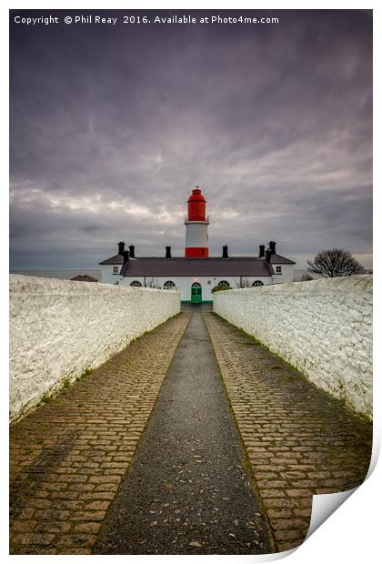 Souter Lighthouse Print by Phil Reay