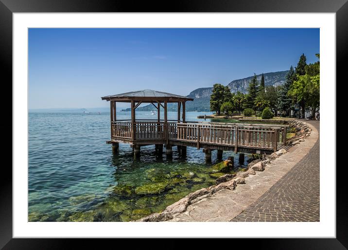 LAKE GARDA Lakeside at Garda Framed Mounted Print by Melanie Viola