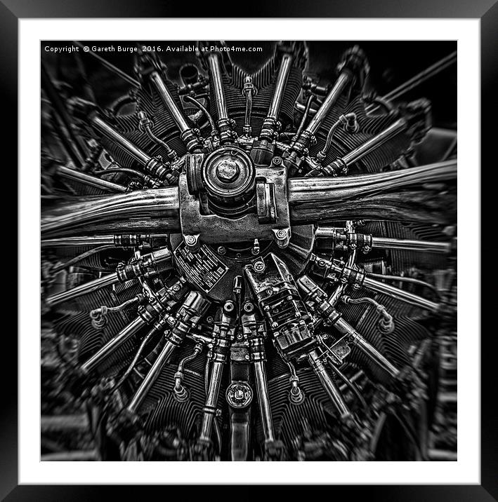 Mono Radial Framed Mounted Print by Gareth Burge Photography