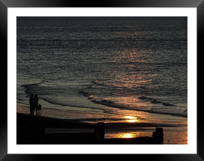a walk with your best freinds Framed Mounted Print by chris elgood