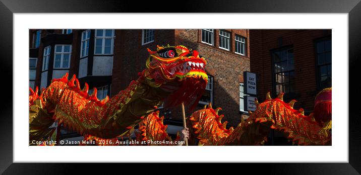 Dragon at Chinese New Year Framed Mounted Print by Jason Wells