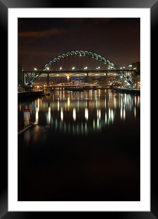 Tyne Bridge Framed Mounted Print by Anth Short