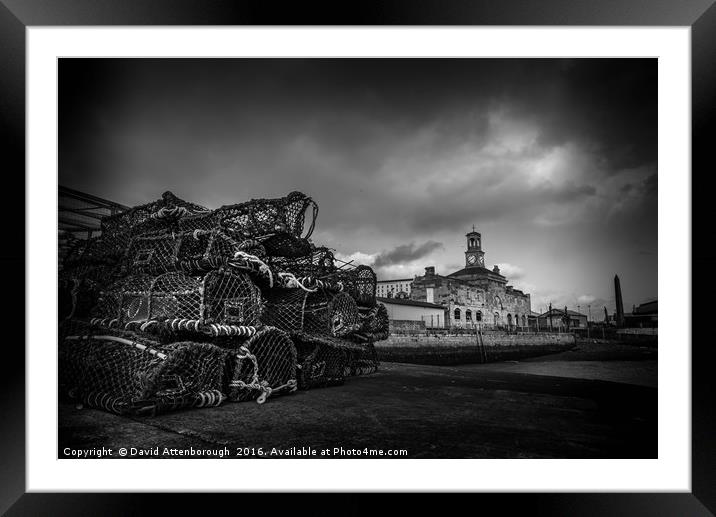 Ramsgate Lobster Pots Framed Mounted Print by David Attenborough